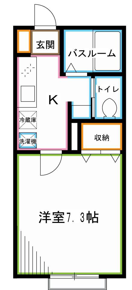 エスペランサ南荻窪(1K/2階)の間取り写真