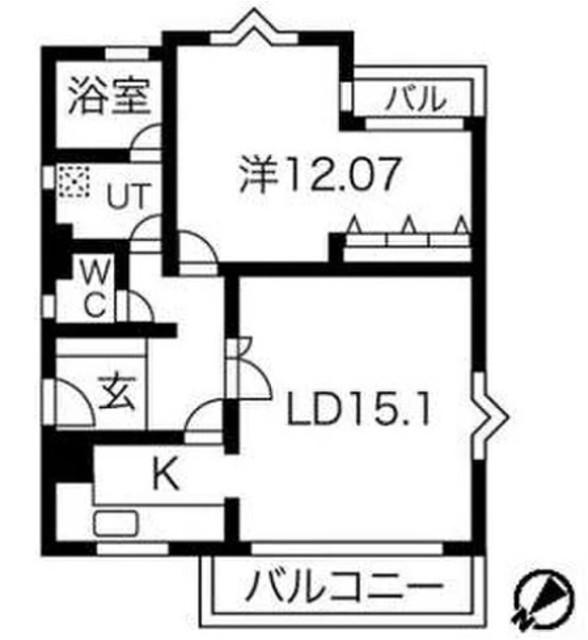 クインテット原宿(1LDK/2階)の間取り写真