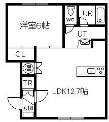 PIECE(1LDK/2階)の間取り写真