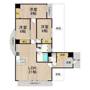 DO 鶴見(3LDK/10階)の間取り写真