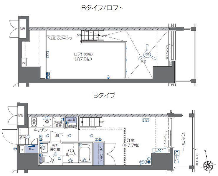 ZOOM六本木(1K/6階)の間取り写真