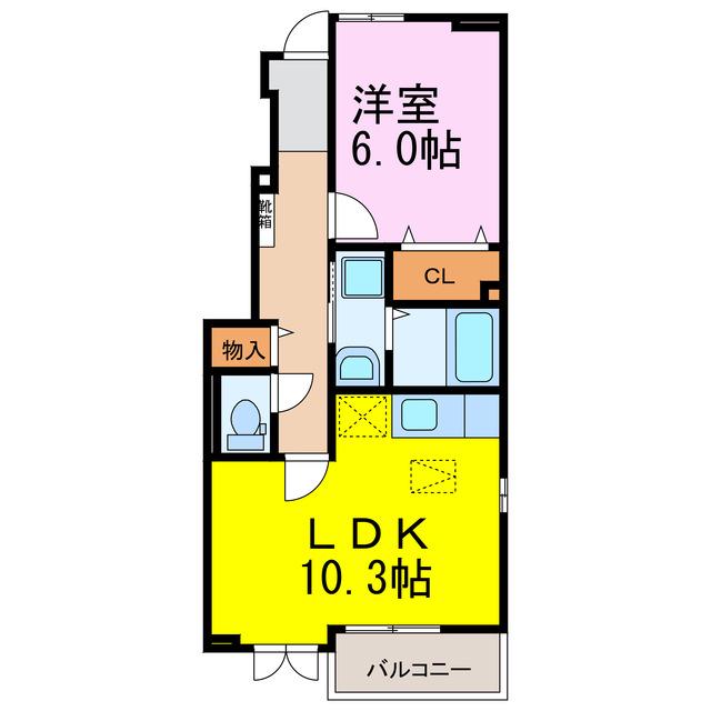ライブリィ(1LDK/1階)の間取り写真