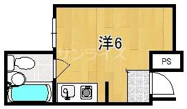 シャルム緑橋(ワンルーム/2階)の間取り写真
