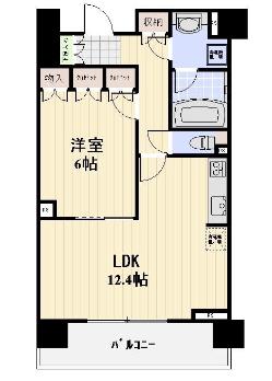 JOYCE COURT(1LDK/13階)の間取り写真