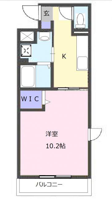 クオリア江戸橋(1K/4階)の間取り写真