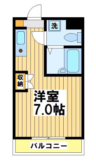 グランドヒルオータム(ワンルーム/3階)の間取り写真