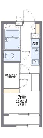 レオパレス一水(1K/1階)の間取り写真