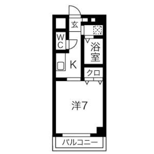 地下鉄鶴舞線 浄心駅 徒歩12分 3階建 築25年(1K/1階)の間取り写真