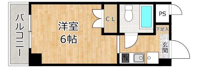 セトル佃(1K/3階)の間取り写真