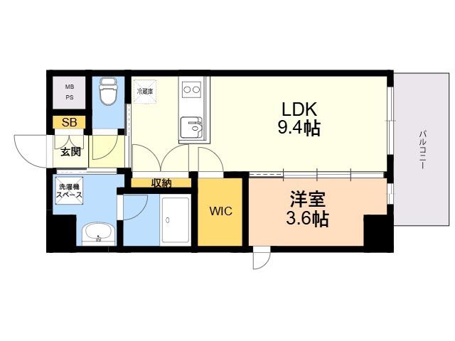LUMINOUS ALFACIO(1LDK/6階)の間取り写真