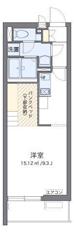 クレイノタウンコート(ワンルーム/1階)の間取り写真