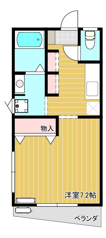 ミュープレゾン(1K/2階)の間取り写真