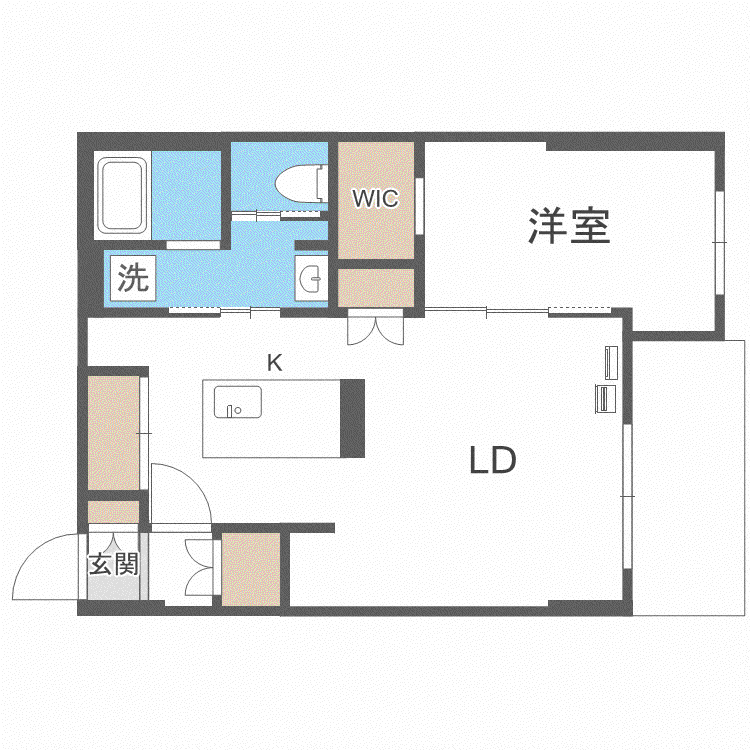 RFINON17(1LDK/5階)の間取り写真