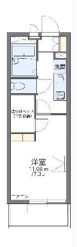 レオパレスMAKEARROWII(1K/1階)の間取り写真