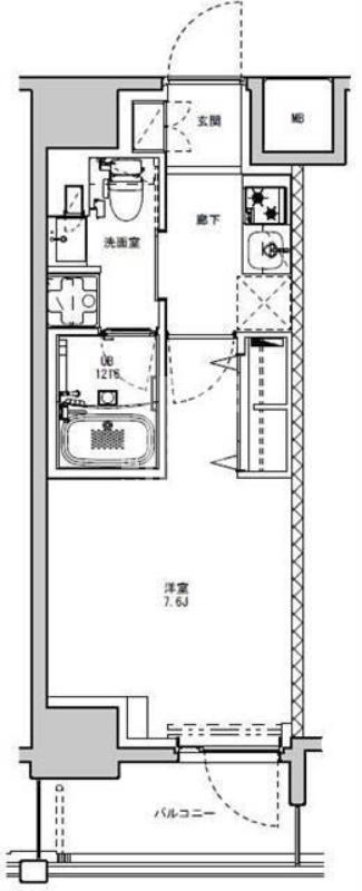 S-RESIDENCE板橋大山(1K/4階)の間取り写真