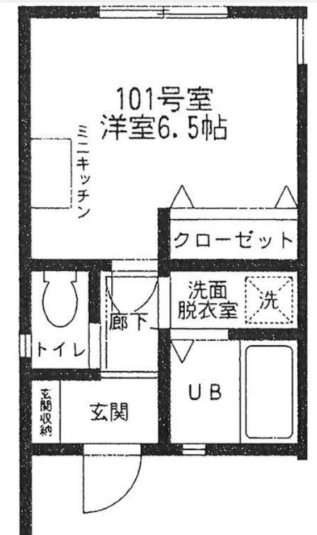 小田急線 梅ケ丘駅 徒歩6分 3階建 築10年(ワンルーム/1階)の間取り写真
