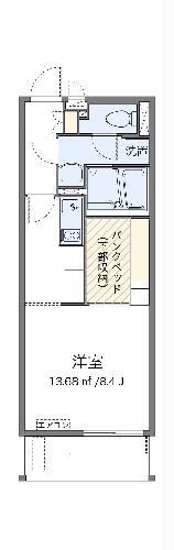 ミランダサニーコート総社(ワンルーム/2階)の間取り写真