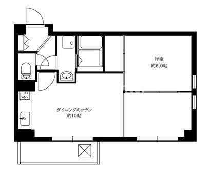 コスモリード横浜反町(1LDK/5階)の間取り写真