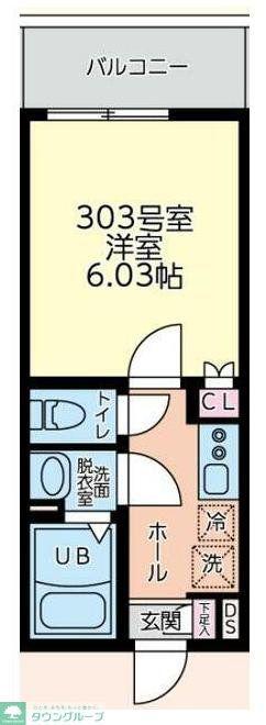 フルセイル中山II(1K/3階)の間取り写真