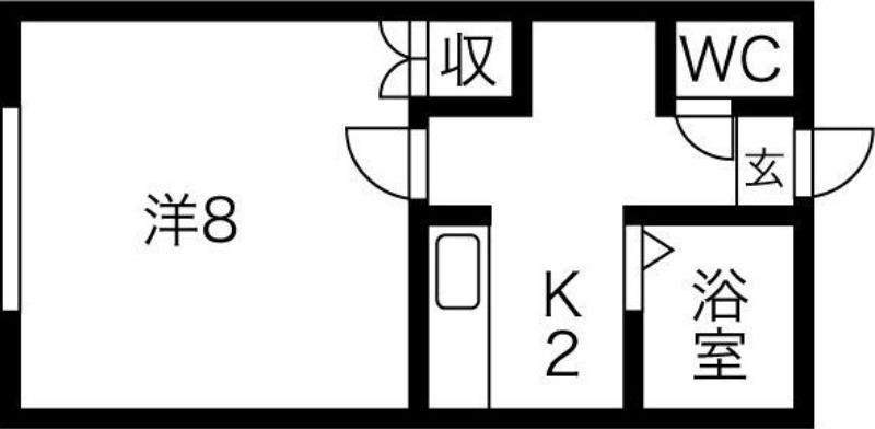  フォーシーズンII (1K/3階)の間取り写真