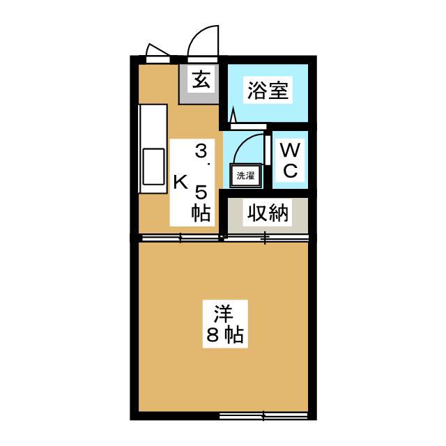 メゾン叶屋パートII(1K/2階)の間取り写真