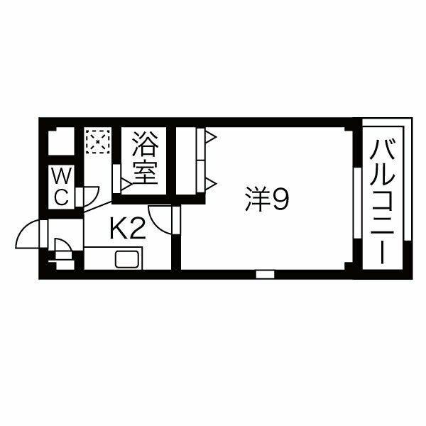 プチメゾン稲生II(1K/3階)の間取り写真