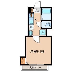 プレジオ南大塚(1K/2階)の間取り写真