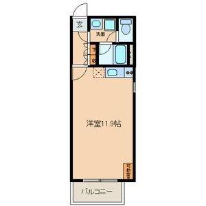 CONCORD(ワンルーム/2階)の間取り写真