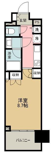 エミリブ石神井公園(1K/4階)の間取り写真