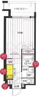 CLUB ORIENT BLD NO.87 MARIAGE STATI(1K/10階)の間取り写真