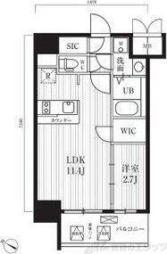 アプリーレ中之島(1LDK/10階)の間取り写真