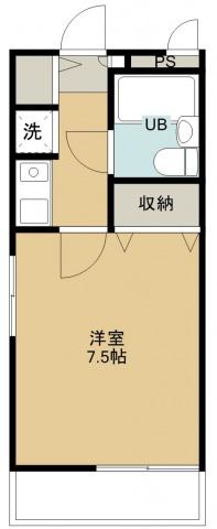 煉瓦館131(1K/2階)の間取り写真