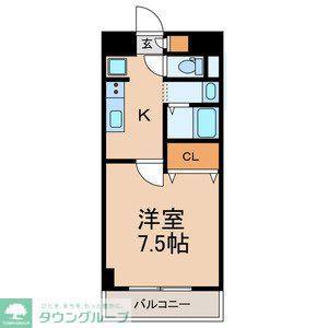 ラフォルテ本中山(1K/2階)の間取り写真