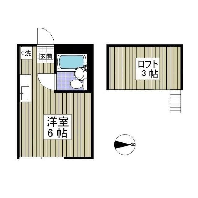 キャピタル八柱(ワンルーム/2階)の間取り写真
