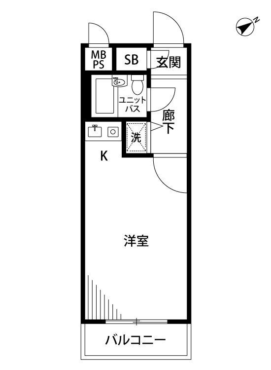 ライオンズマンション駒込第7(ワンルーム/3階)の間取り写真