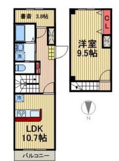 メゾンドヴェールト両国(1SLDK/9階)の間取り写真