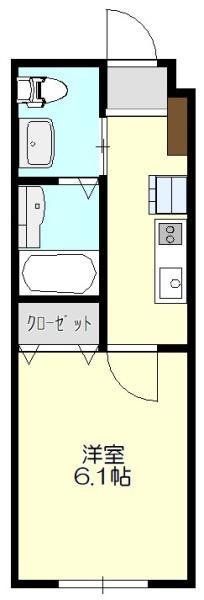 シアターハイム下保谷(1K/2階)の間取り写真