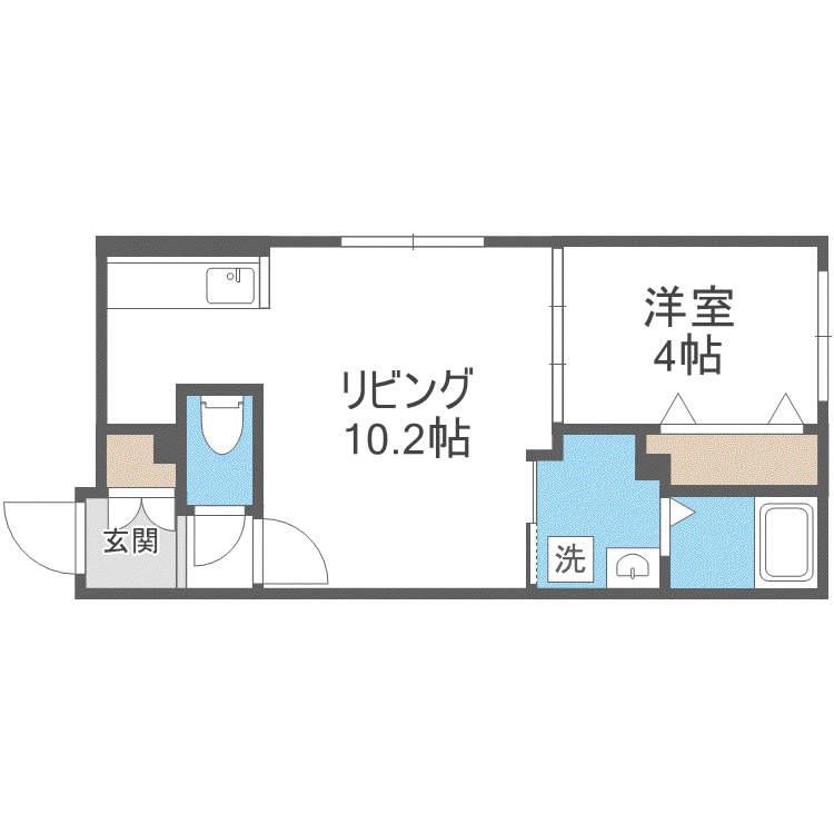 SALIENTE YAMAHANA(1LDK/2階)の間取り写真