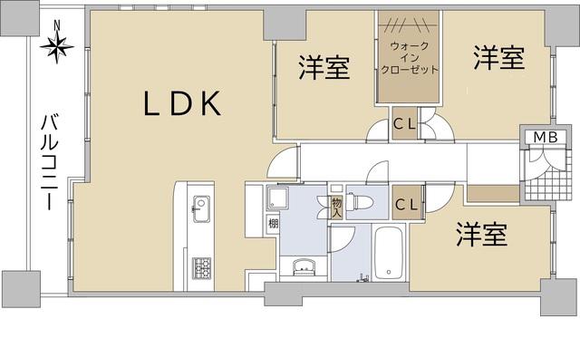 ルネマスターズタワー(3LDK/13階)の間取り写真