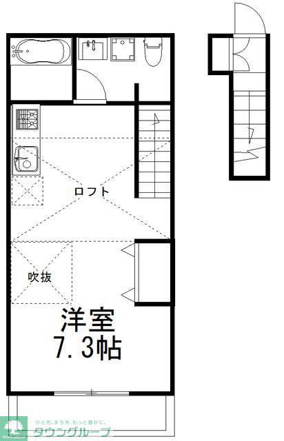 T Sハイツ四街道(ワンルーム/2階)の間取り写真