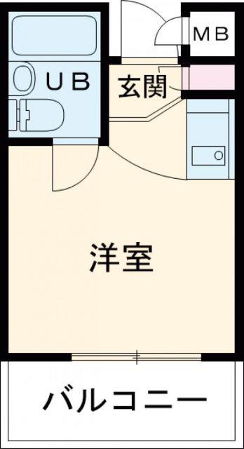 シャルマンフジ大体大(ワンルーム/4階)の間取り写真