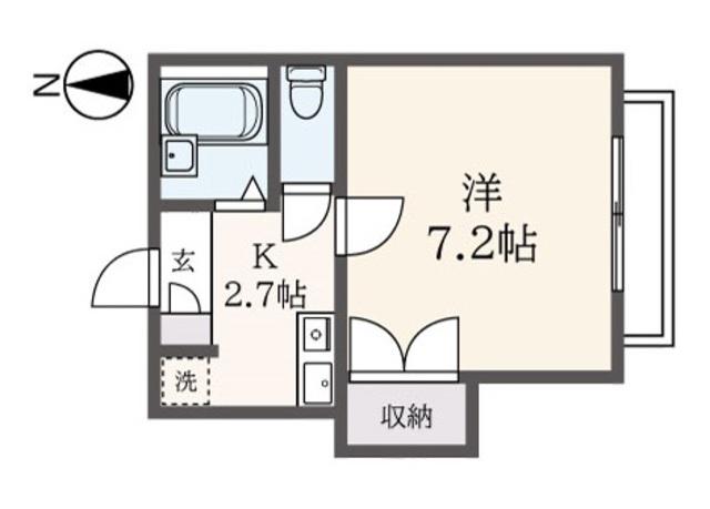 ANNEX浜田山(1K/2階)の間取り写真