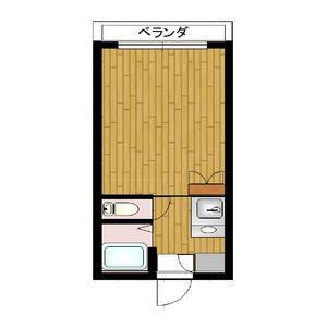 アコリエンテ道徳(1K/2階)の間取り写真