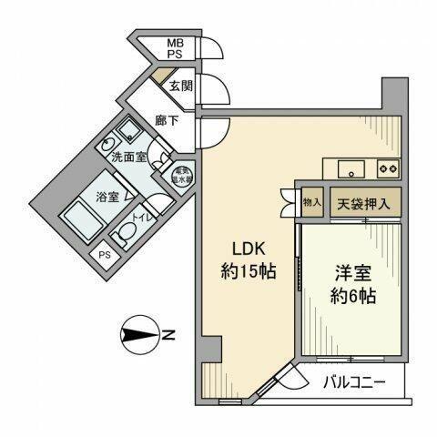 ライオンズマンション石神井公園(1LDK/10階)の間取り写真