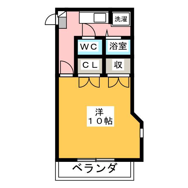 マンションマエフジ(1DK/2階)の間取り写真