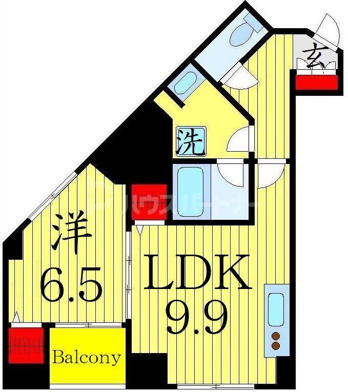 グラントゥルース東向島(1LDK/8階)の間取り写真