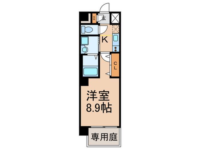 アルタときわ台(1K/1階)の間取り写真