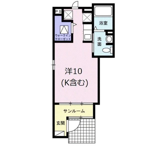 シーサイド タカシマII(ワンルーム/1階)の間取り写真