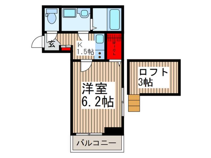 BESTSTAGE戸田(1K/3階)の間取り写真