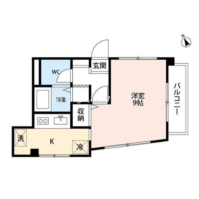 マンションHKM(1K/3階)の間取り写真